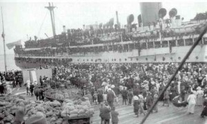 HMAT 11 Ascanius about to depart for Egypt, October 1914