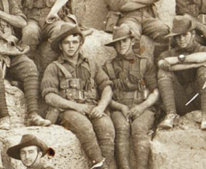 Adcock brothers in the 11th Battalion Cheops Pyramid photo ID#'s 341 & 343