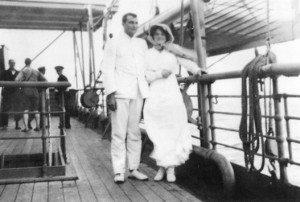 Harvey & Nettie Rae on their honeymoon