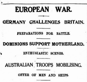 The "West Australian" 6 August 1914