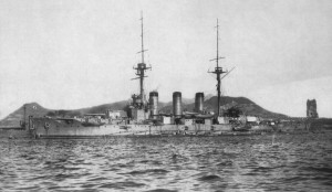 Japanese Battle Cruiser Ibuki ca 1910 - per Wikimedia commons