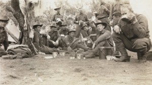 Cpl TS Louch (sitting in centre) and his Section in camp at Blackboy Hill c.a. September 1914 - ex slwa BA78028